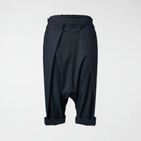 PANTALON CROPPED AVEC PLIS BLEU