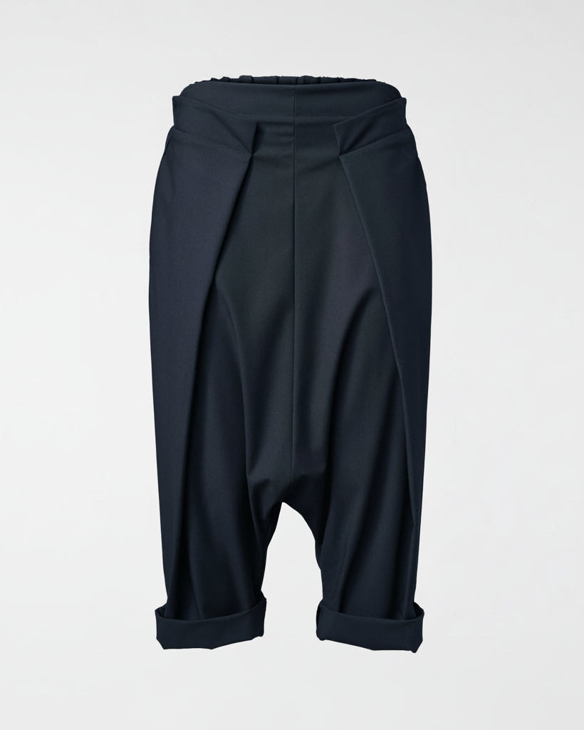 CROPPED TROUSERS WITH PLEATS BLUE
