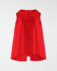 SLEEVELESS BLOUSE WITH BOAT NECKLINE