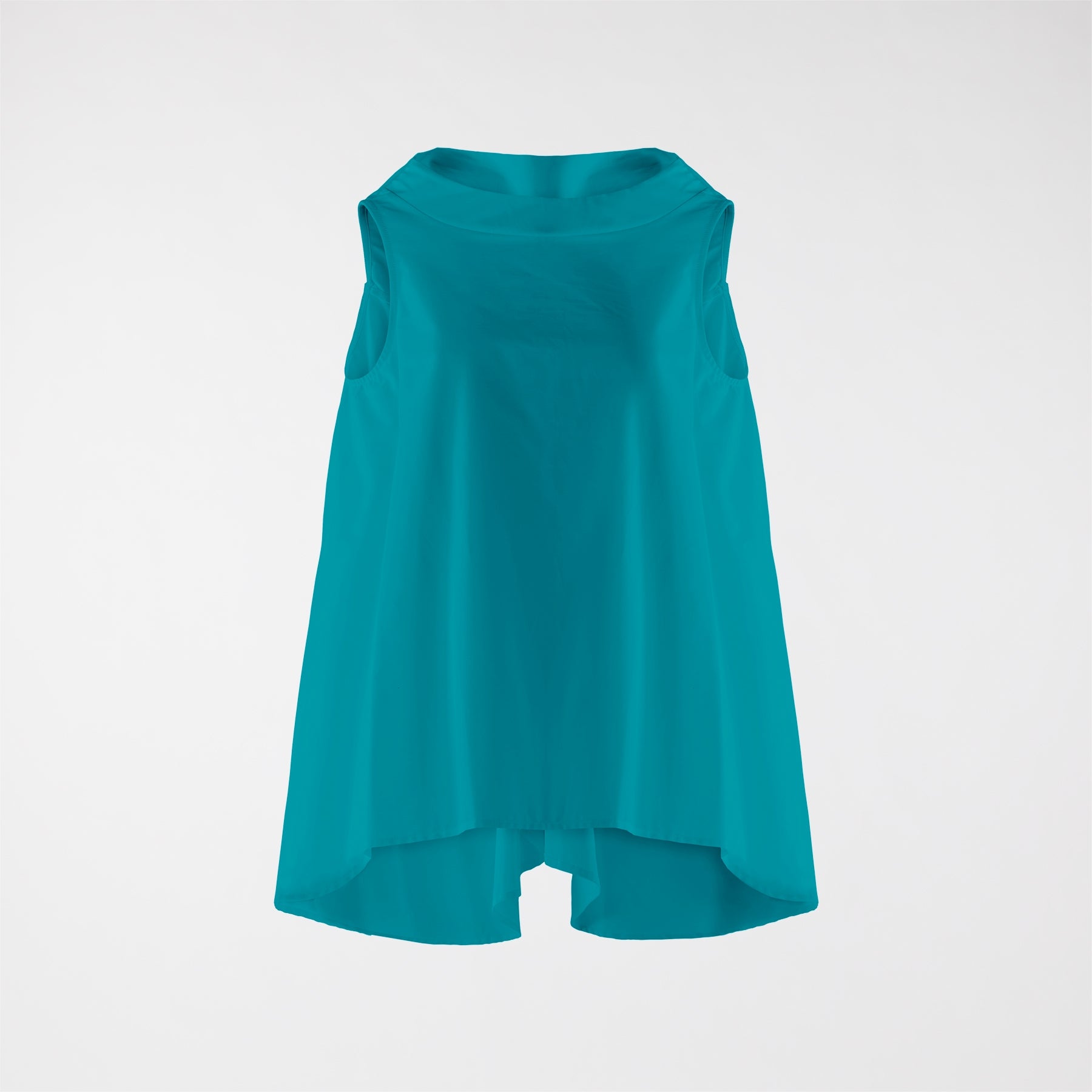 SLEEVELESS BLOUSE WITH BOAT NECKLINE