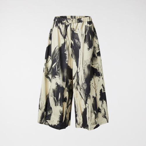 BRUSHSTROKE COTTON TROUSERS