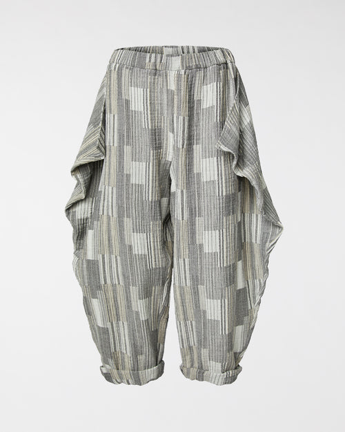 GEOMETRIC HAREM TROUSERS