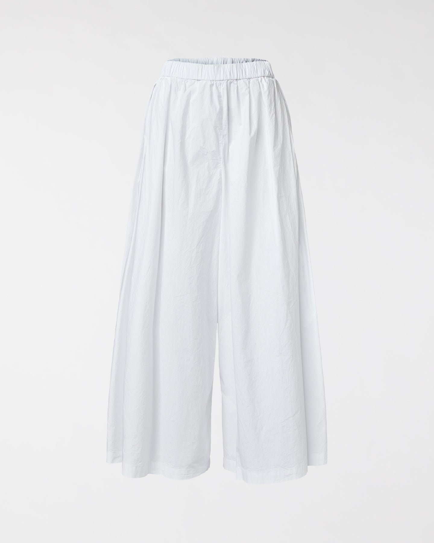 COTTON WIDE-LEG TROUSERS