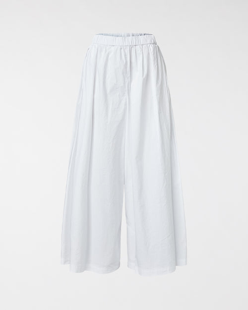 COTTON WIDE-LEG TROUSERS