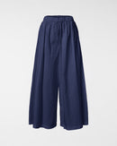 COTTON WIDE-LEG TROUSERS