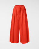 COTTON WIDE-LEG TROUSERS