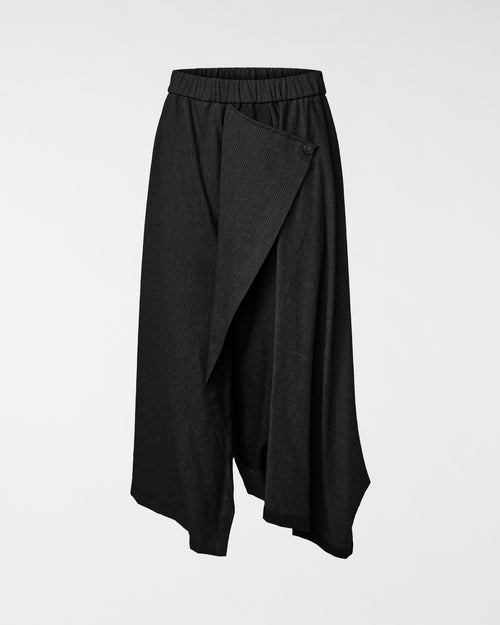 ASYMMETRIC DRAPED TROUSERS