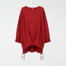 LIGHTWEIGHT SWEATSHIRT WITH PLEATED HEM