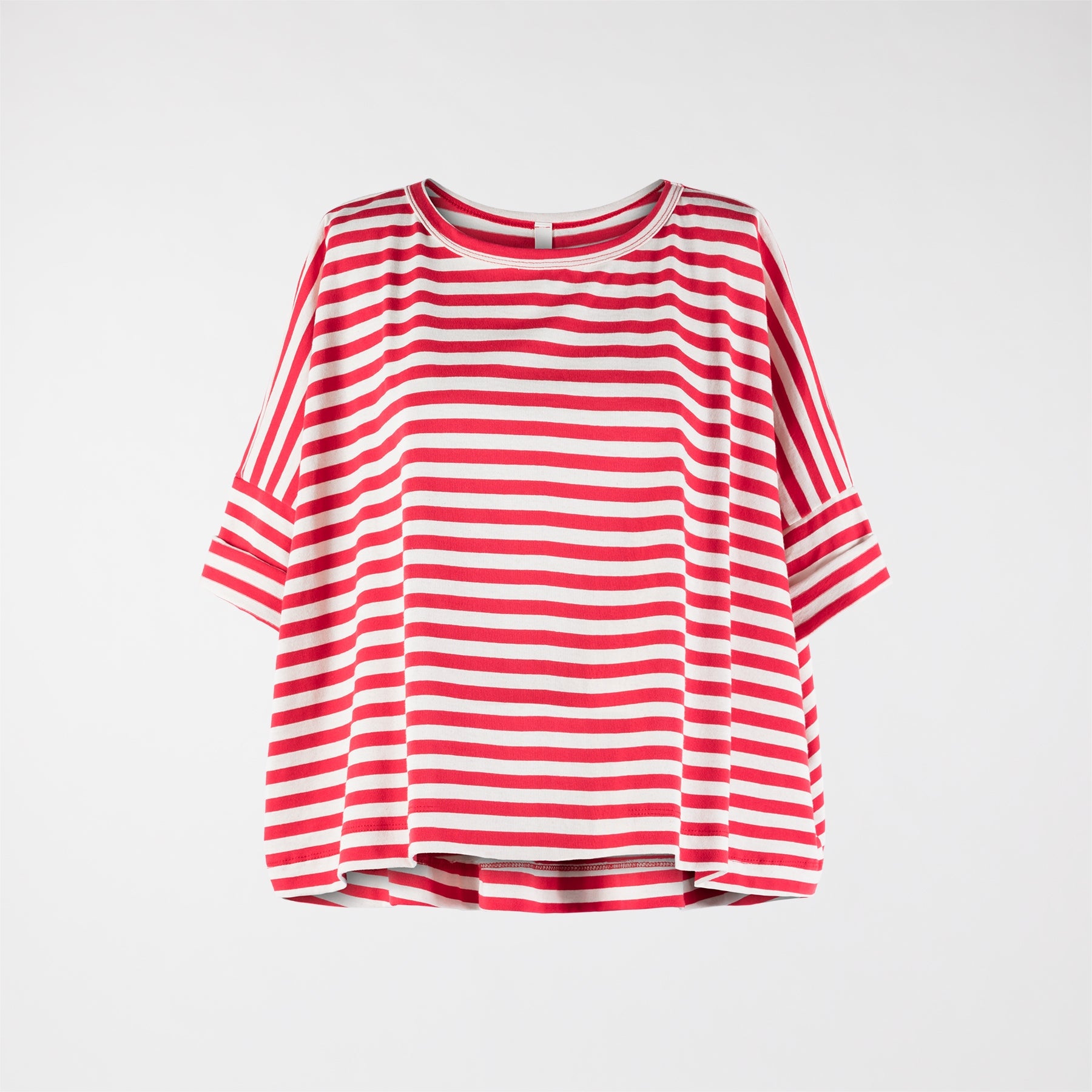 WIDE STRIPED FLEECE T-SHIRT – Wendy Trendy s.r.l.
