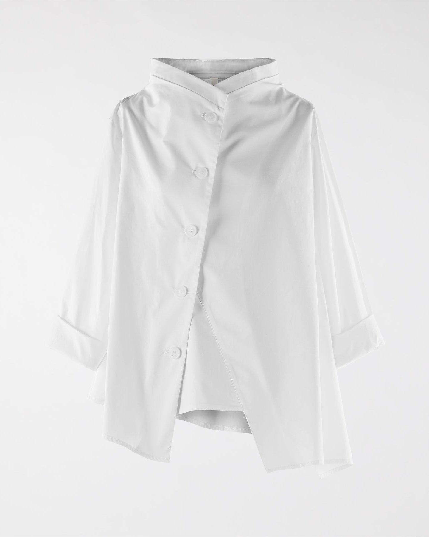 COTTON JACKET/SHIRT WITH ASYMMETRIC BUTTONING