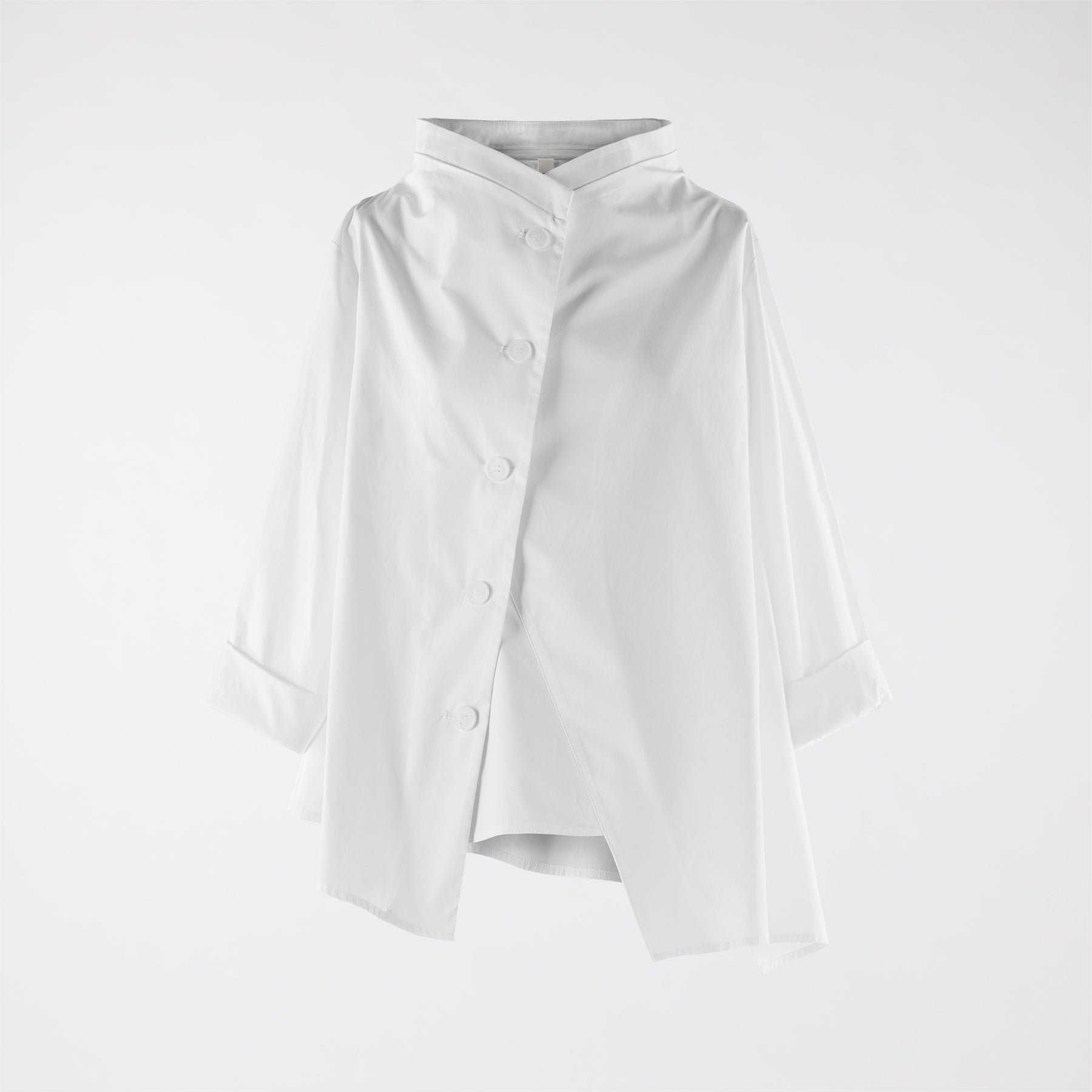 COTTON JACKET/SHIRT WITH ASYMMETRIC BUTTONING