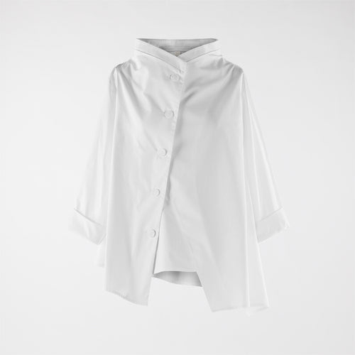 COTTON JACKET/SHIRT WITH ASYMMETRIC BUTTONING
