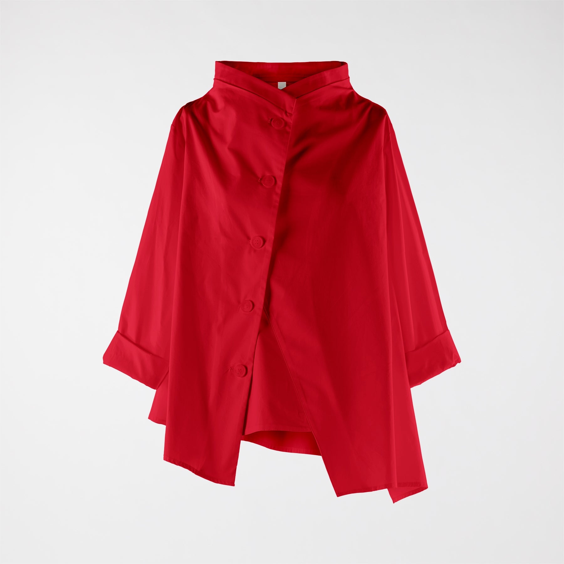 COTTON JACKET/SHIRT WITH ASYMMETRIC BUTTONING