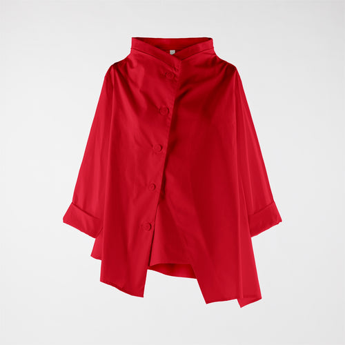 COTTON JACKET/SHIRT WITH ASYMMETRIC BUTTONING