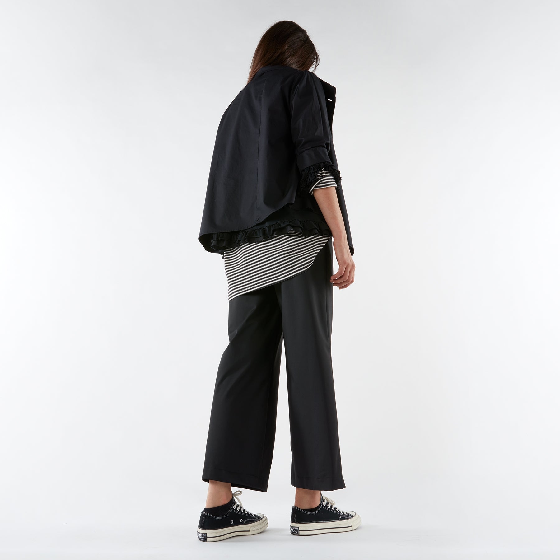 COTTON JACKET/SHIRT WITH ASYMMETRIC BUTTONING