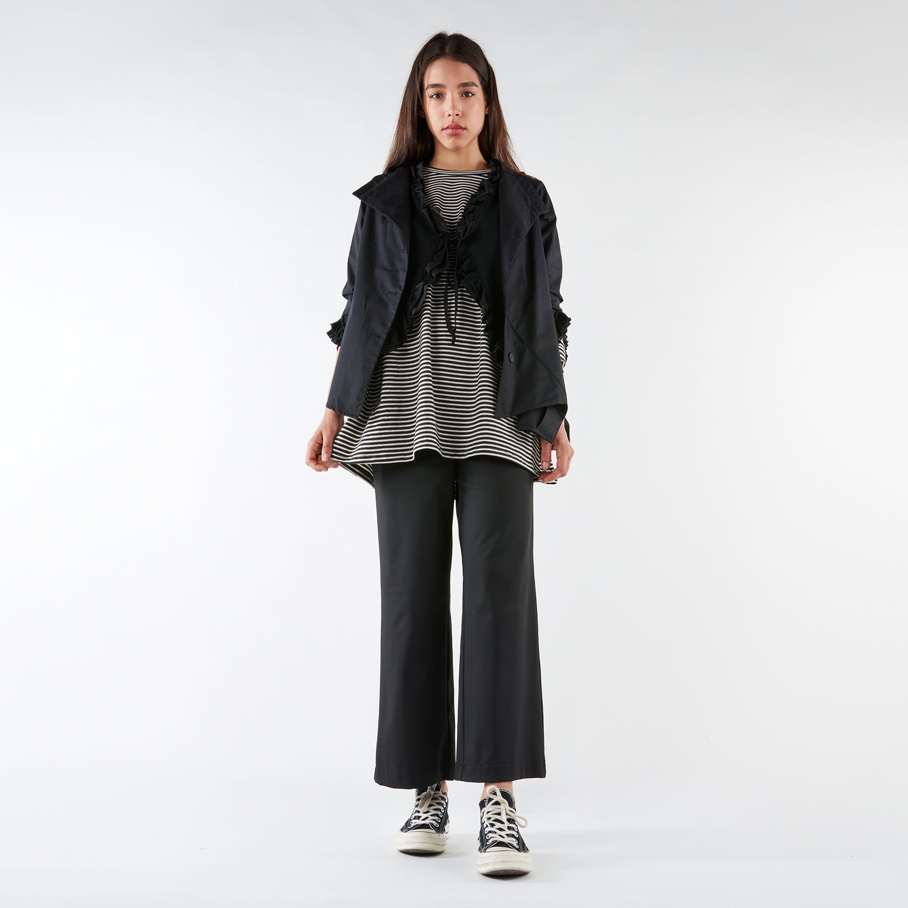 COTTON JACKET/SHIRT WITH ASYMMETRIC BUTTONING