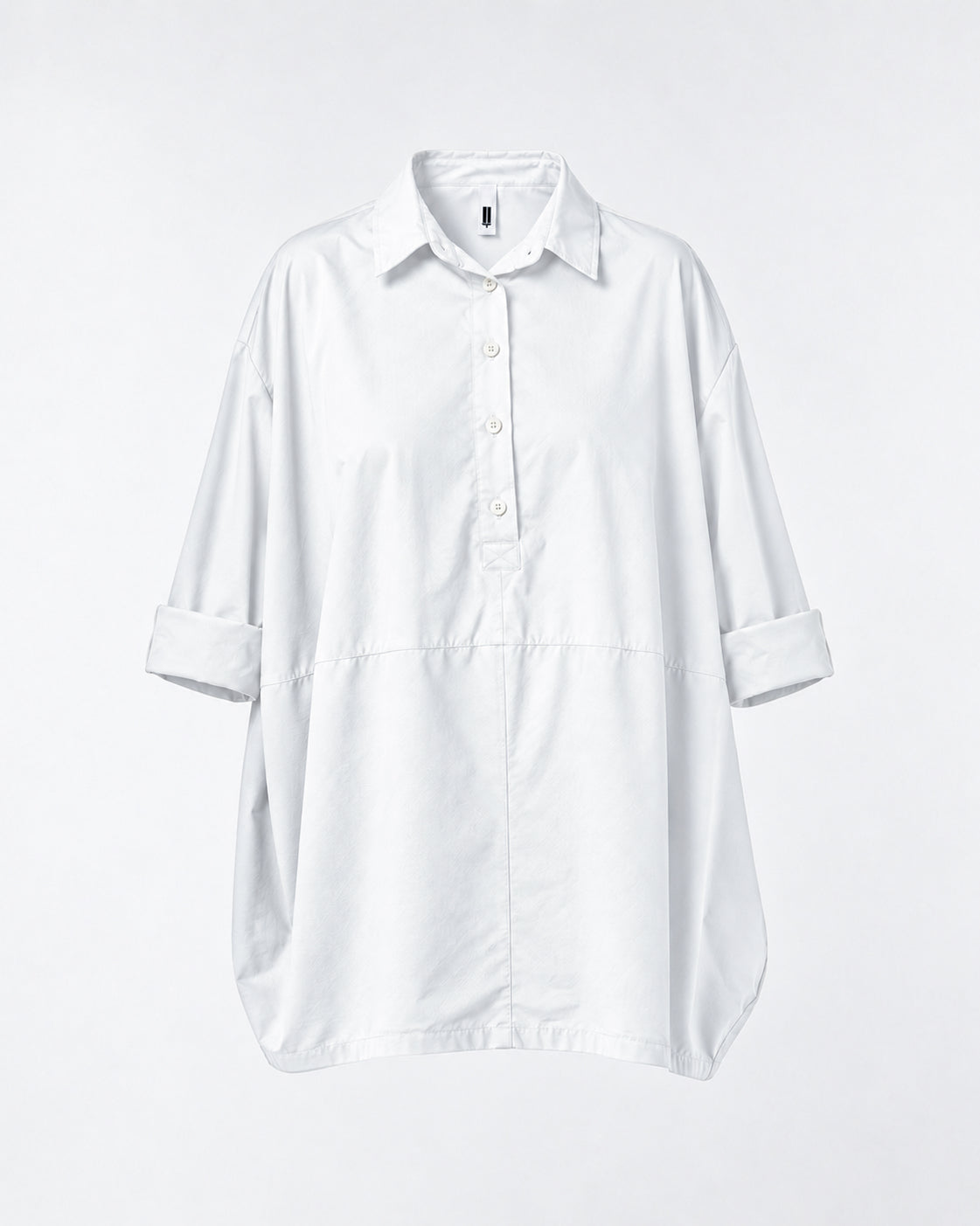 COTTON BLOUSE IN 2 FABRIC