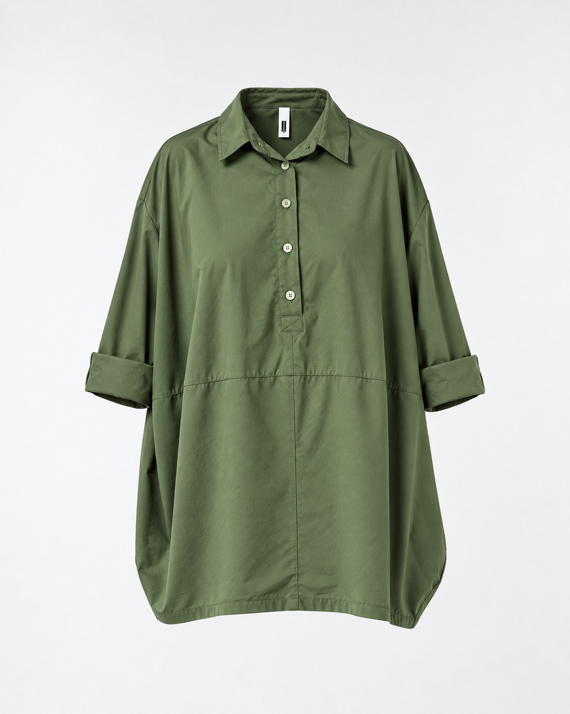 COTTON BLOUSE IN 2 FABRIC