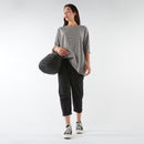 PANTALON EN TISSU PUNTO MILANO AVEC PASSERELLE DE CEINTURE