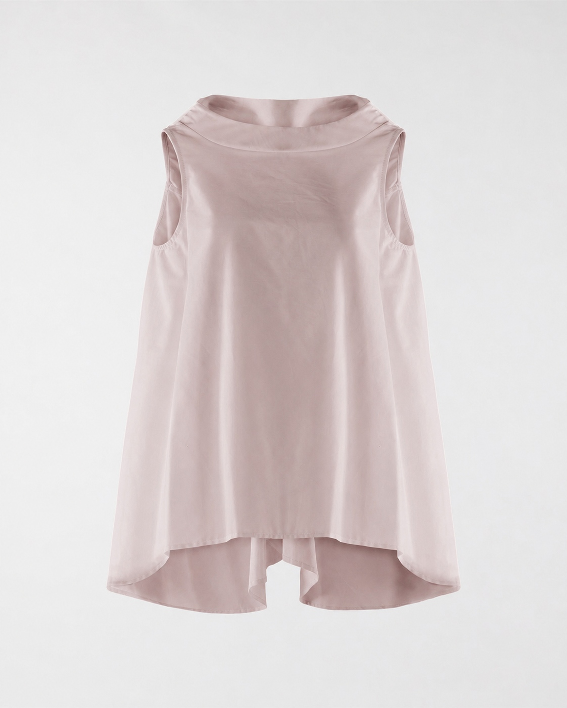 BLUSA SENZA MANICHE CON SCOLLO A BARCA