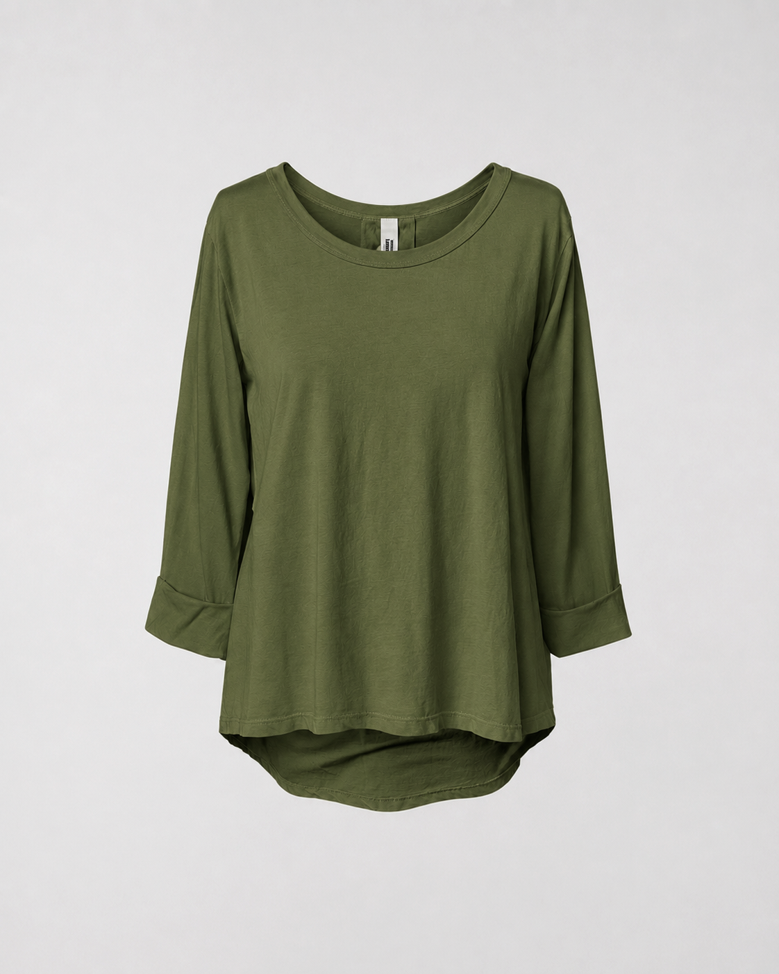 LÄSSIGES T-SHIRT AUS BAUMWOLLSTOFF