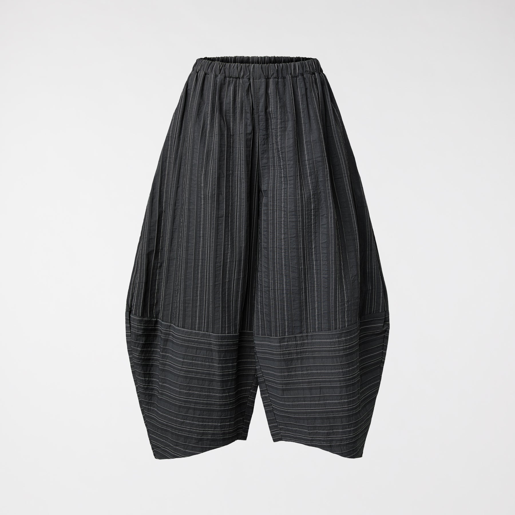 OVETTO STRIPED TROUSERS BLACK