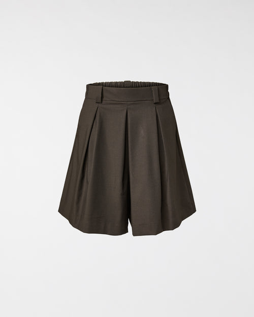 VISCOSE BLEND TWILL SHORTS