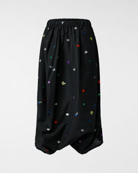 MULTICOLOR FLOWERS EMBROIDERY PANTS
