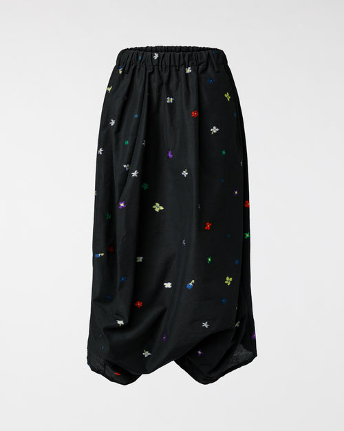 MULTICOLOR FLOWERS EMBROIDERY PANTS