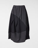 PATCHWORK CHECKERED SKIRT