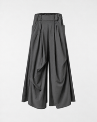 DRAPED COTTON TROUSERS