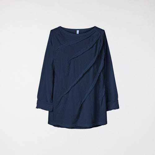 CAMISETA CON COSTURAS DE JERSEY DE ALGODÓN