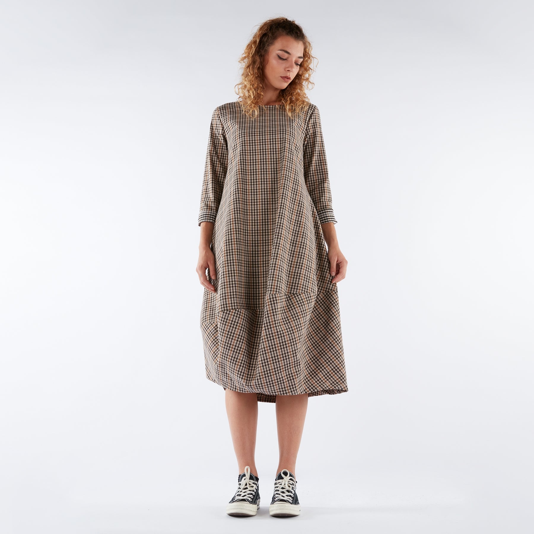 LONG DRESS IN AUTUMN COLOURS