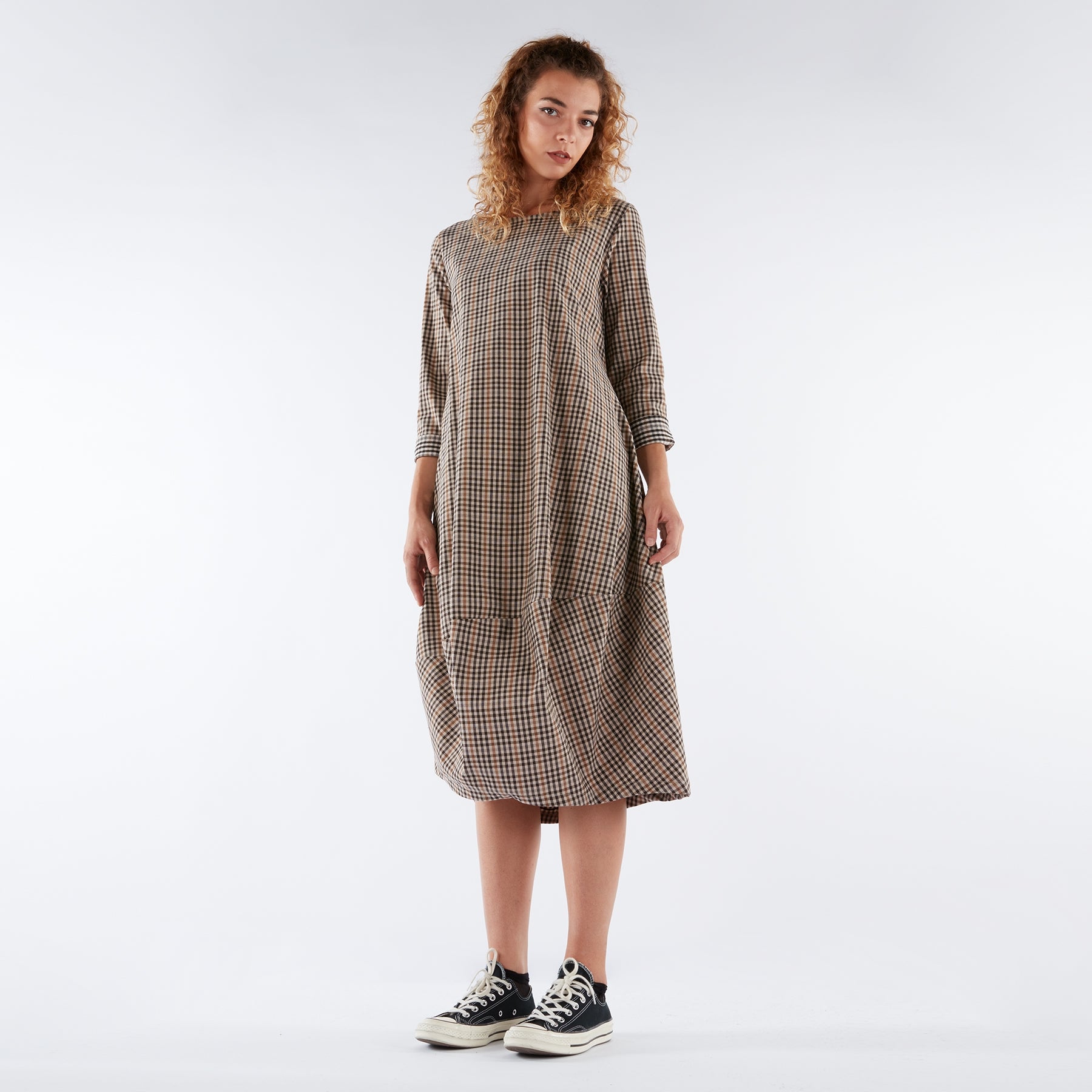 LONG DRESS IN AUTUMN COLOURS