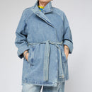 GIACCA IN DENIM CON CINTURA
