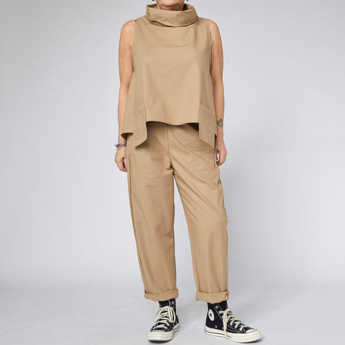 STRAIGHT TWILL TROUSERS