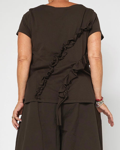 T-SHIRT WITH ROUCHES