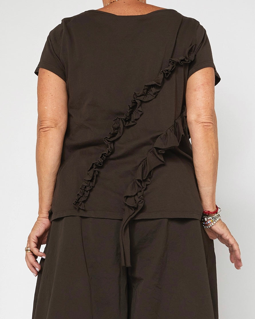 T-SHIRT WITH ROUCHES