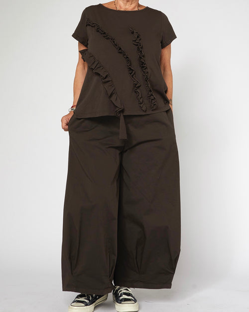 T-SHIRT WITH ROUCHES