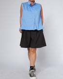 VISCOSE BLEND TWILL SHORTS
