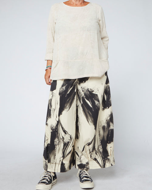 T-SHIRT IN COTTON AND VISCOSE BLEND FABRIC
