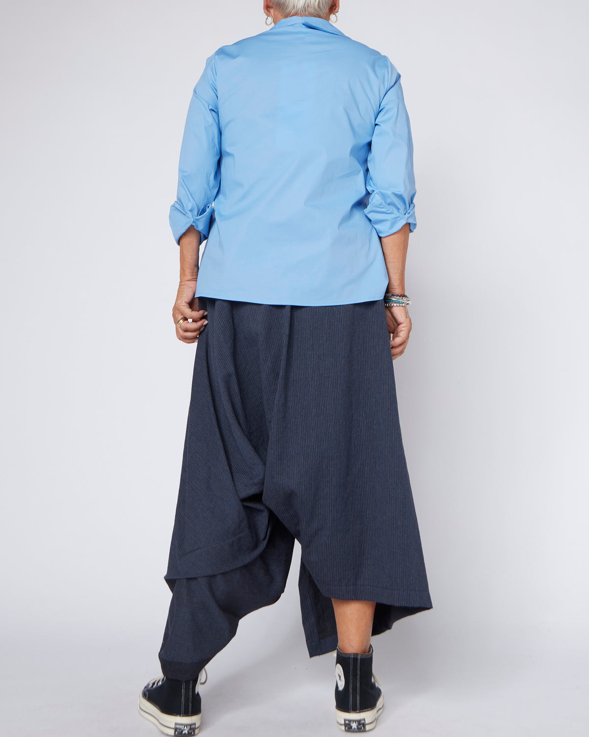 ASYMMETRIC DRAPED TROUSERS