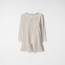 CAMISETA CON ABERTURA CREMA