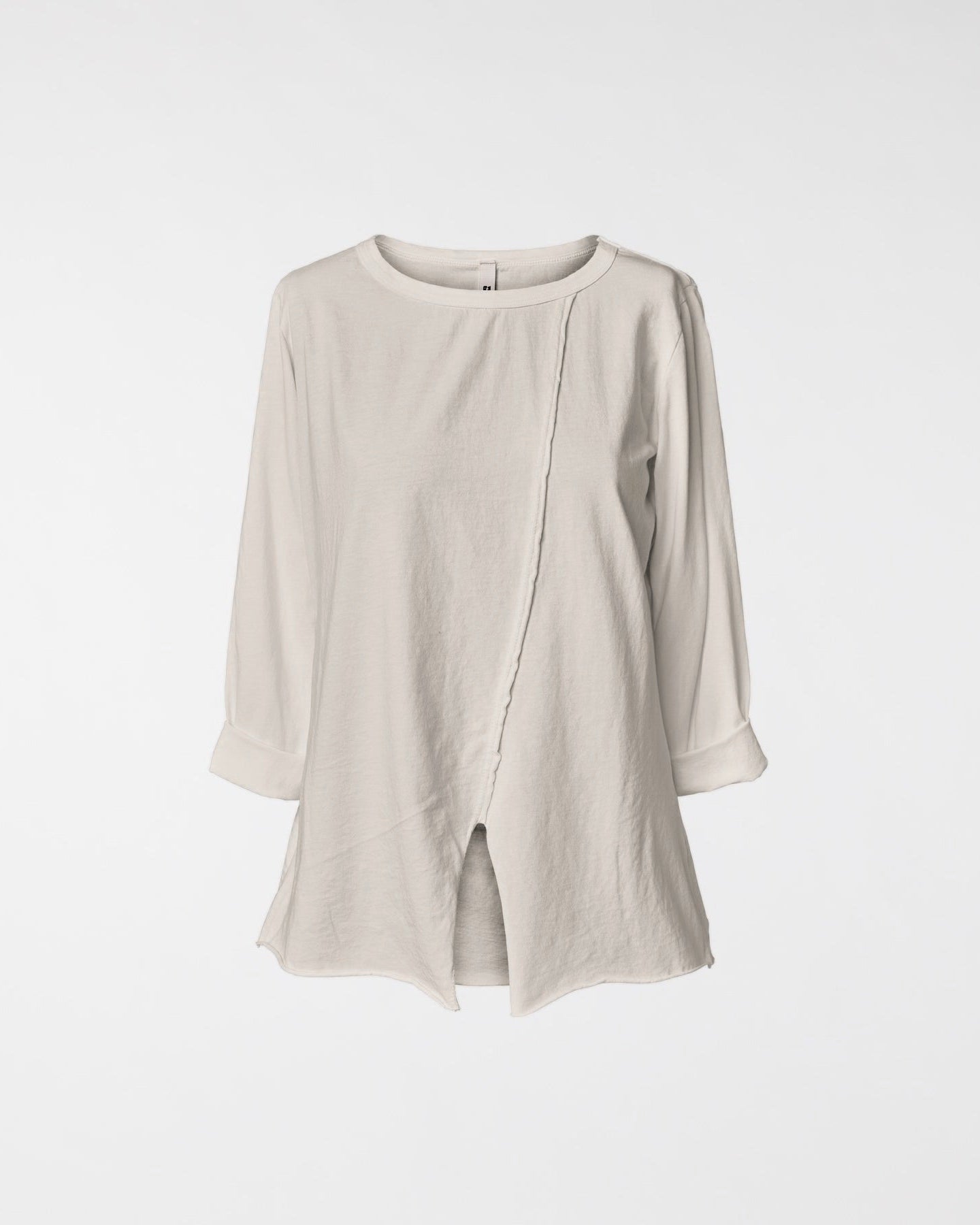 T-SHIRT MIT SCHLITZ BEIGE