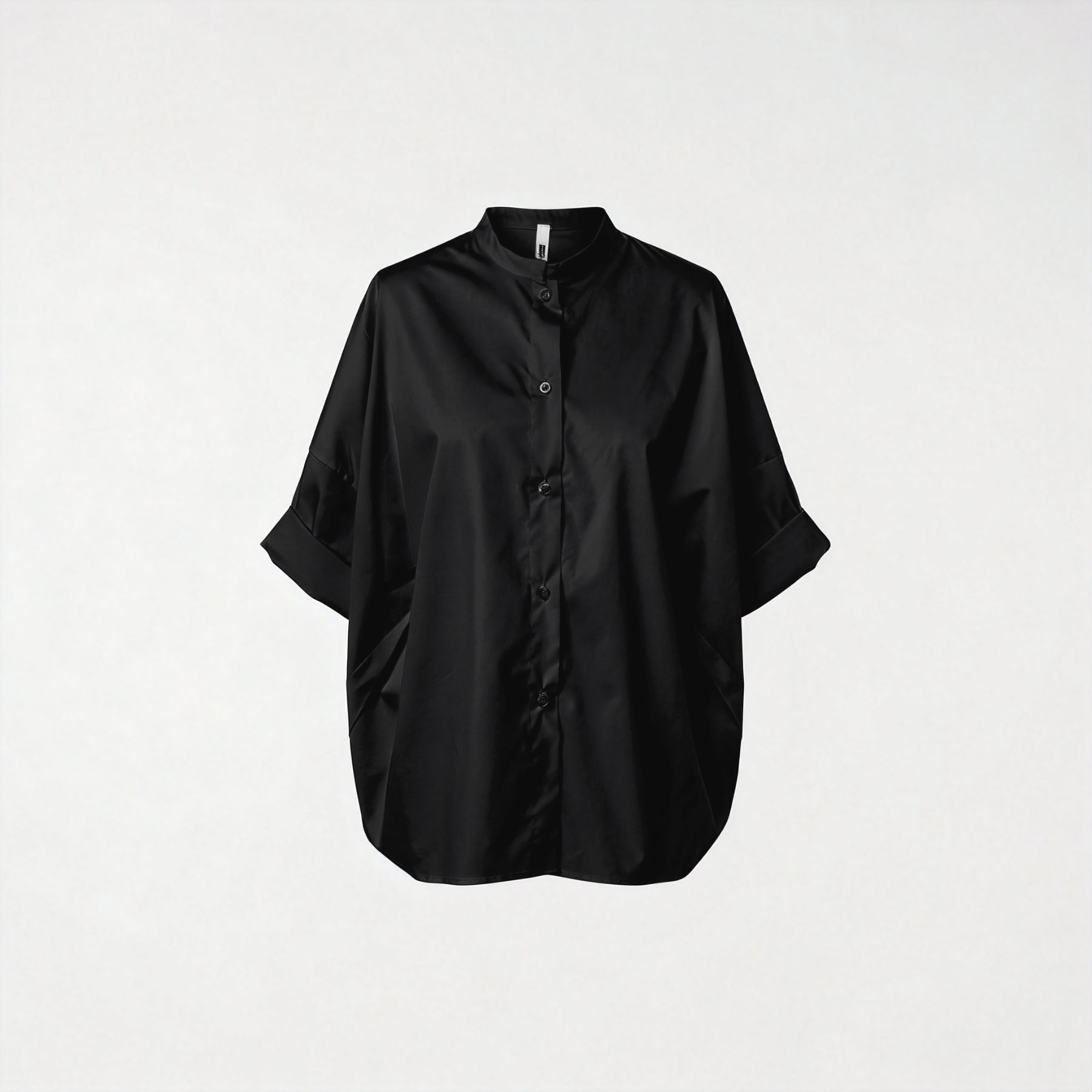 KOREAN COLLAR SHIRT BLACK