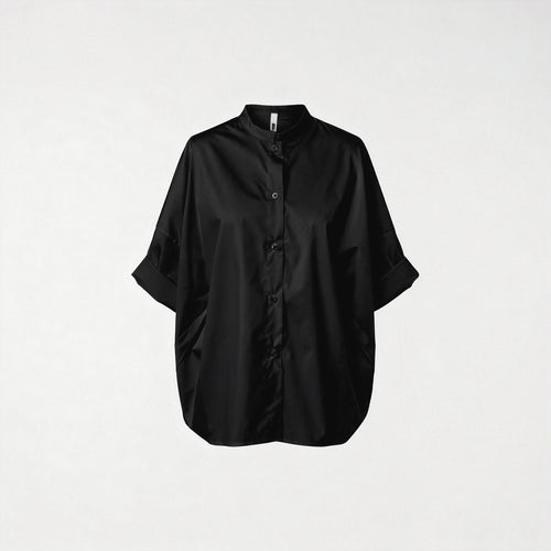 KOREAN COLLAR SHIRT BLACK