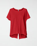 T-SHIRT EN MAILLOT AVEC FENTE AU DOS