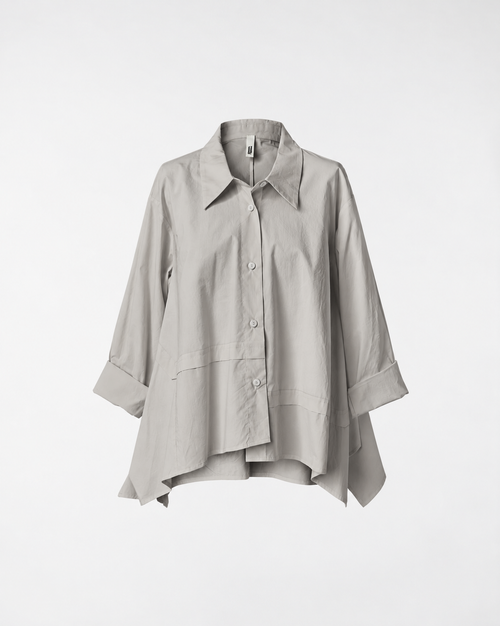 ASYMMETRIC SHIRT IN COTTON FABRIC