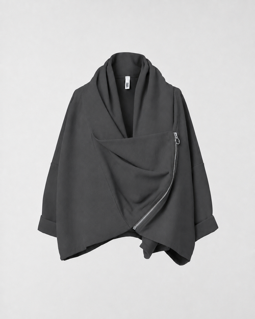 FLEECE-CARDIGAN MIT SEITLICHEM REISSVERSCHLUSS