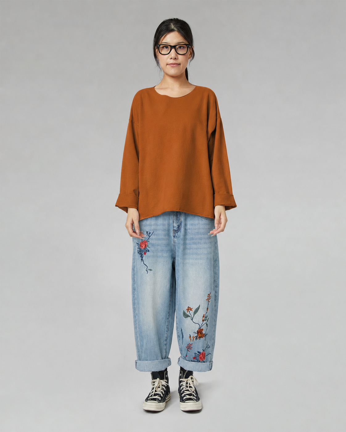 JEANS CON RICAMO AUTUNNALE
